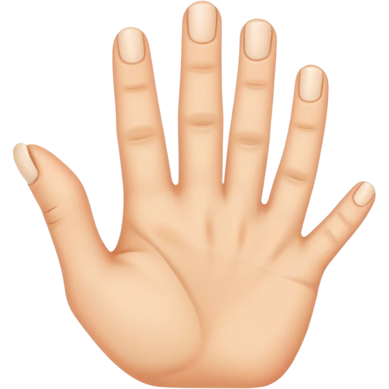 Slightly bent fingers ￼ emoji