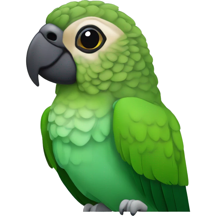 green cheek conure with black head emoji