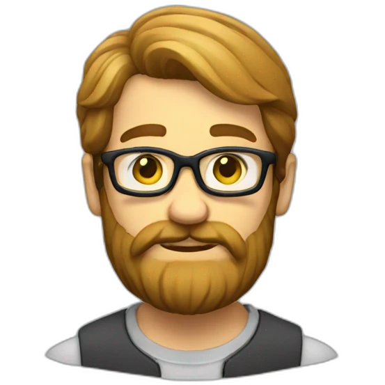 bearded geek emoji