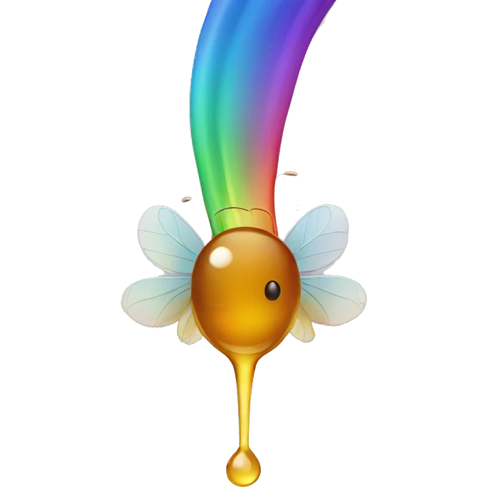 Rainbow honey emoji