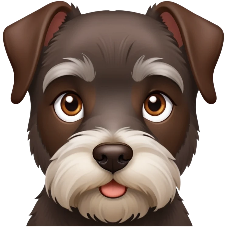 Chocolate and liver schnauzer emoji