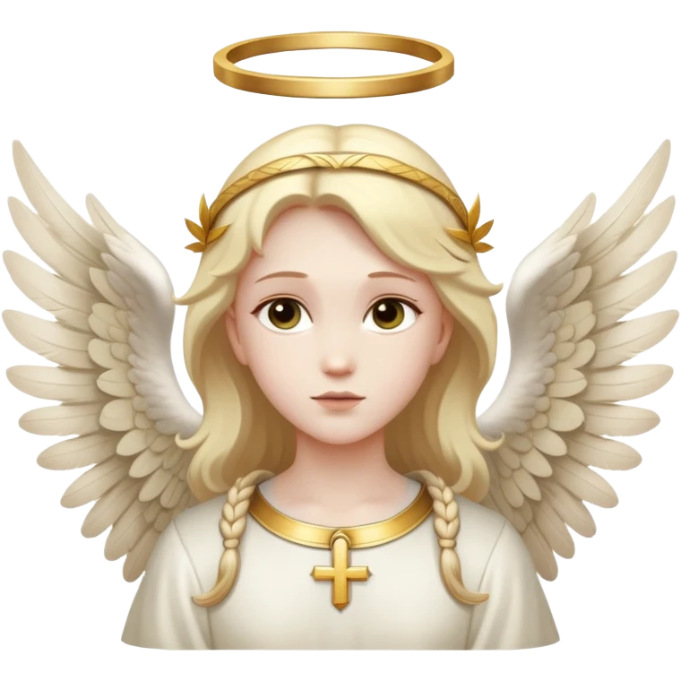 guardian angel with wings and halo from bible emoji