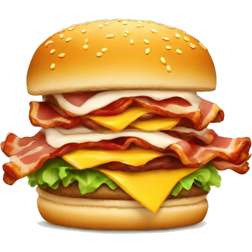 bacon with burger emoji