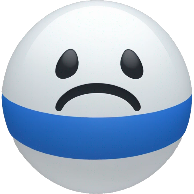 A white tik sign within a single blue sphere emoji