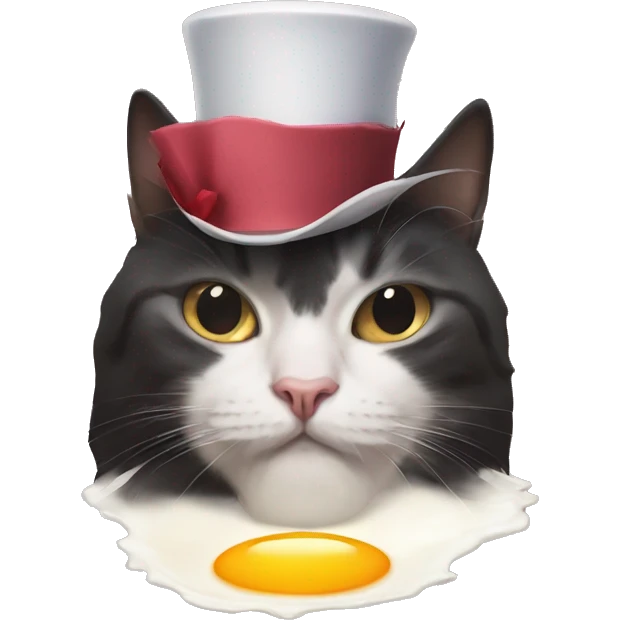 eggs with top hats cat ears and fried egg Egg emoji