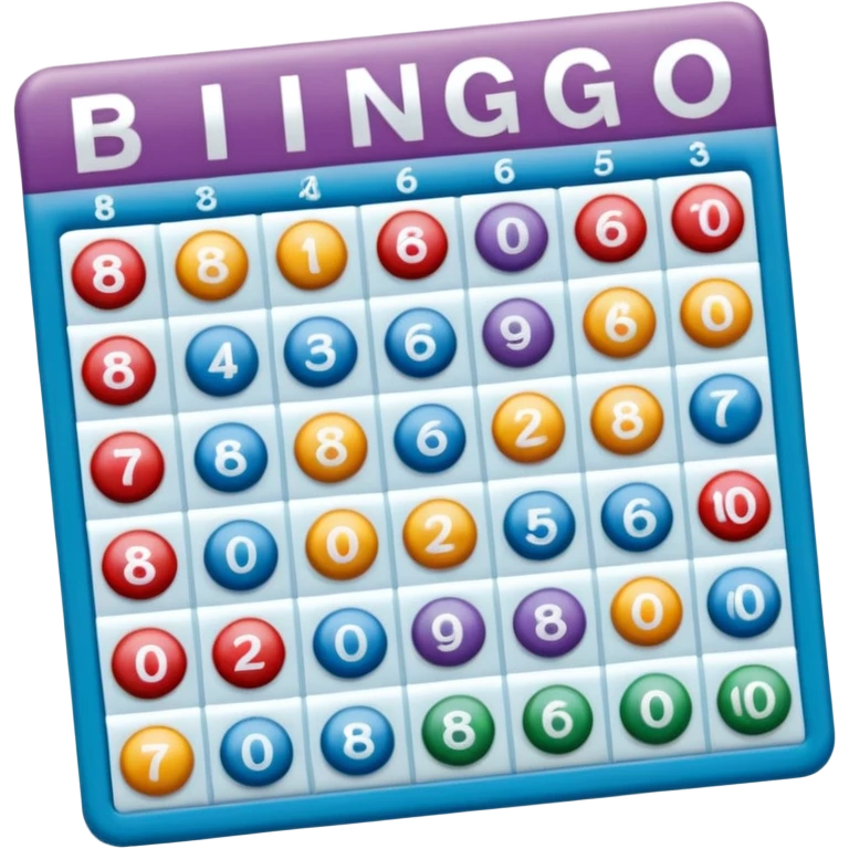Cartela de bingo emoji