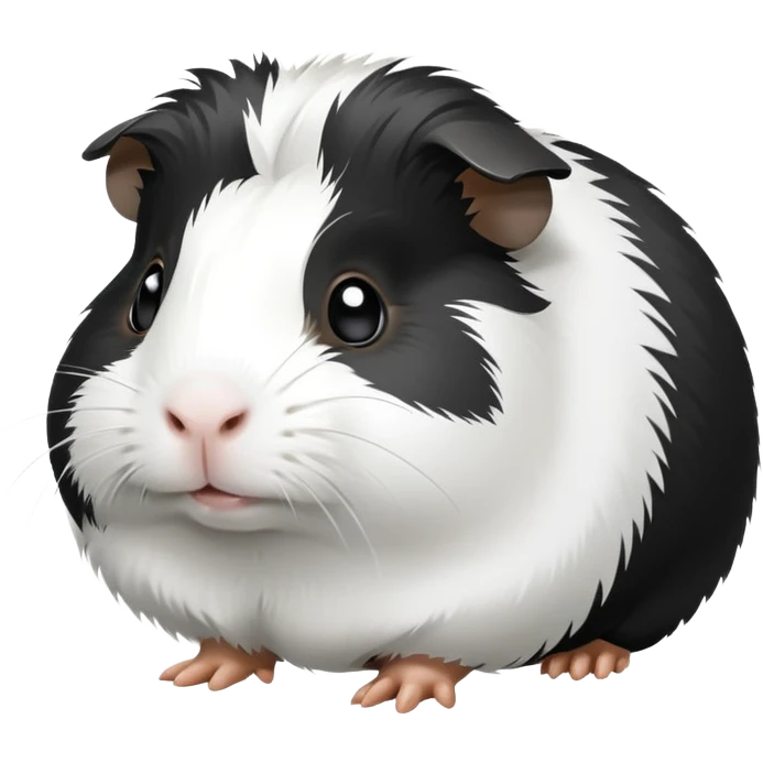 Black and white guinea pig  emoji