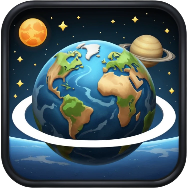 The planet with a roof emoji