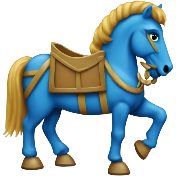 blue Trojan horse emoji