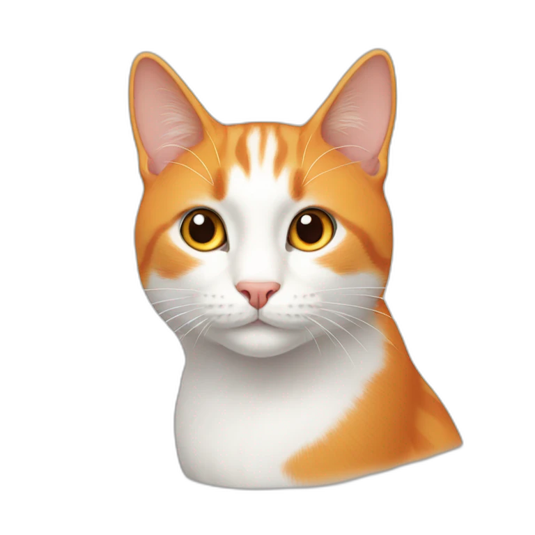 white-orange cat emoji
