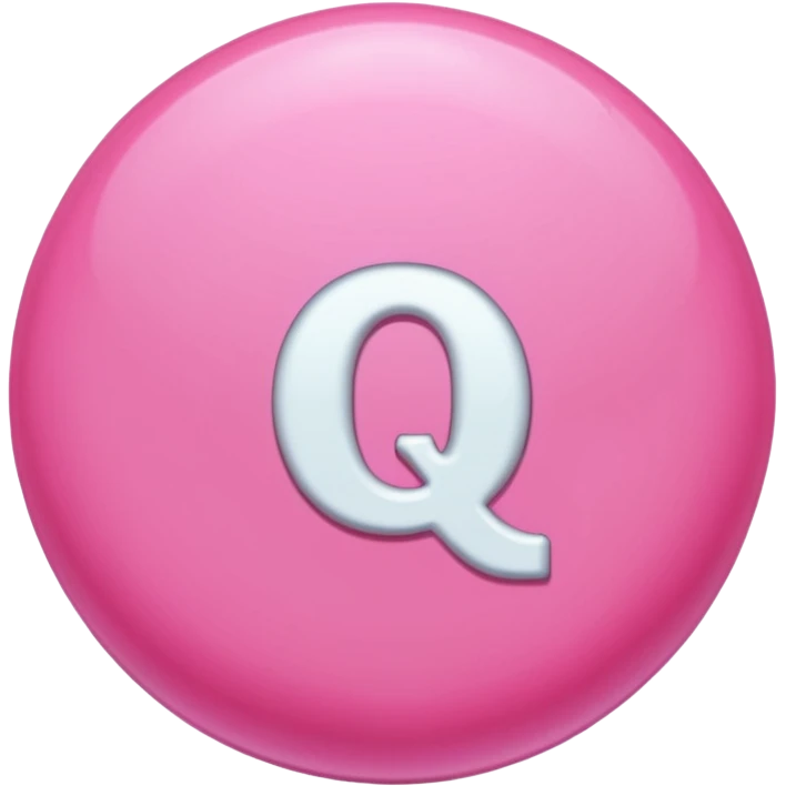 alphabet 'Q'. pink emoji
