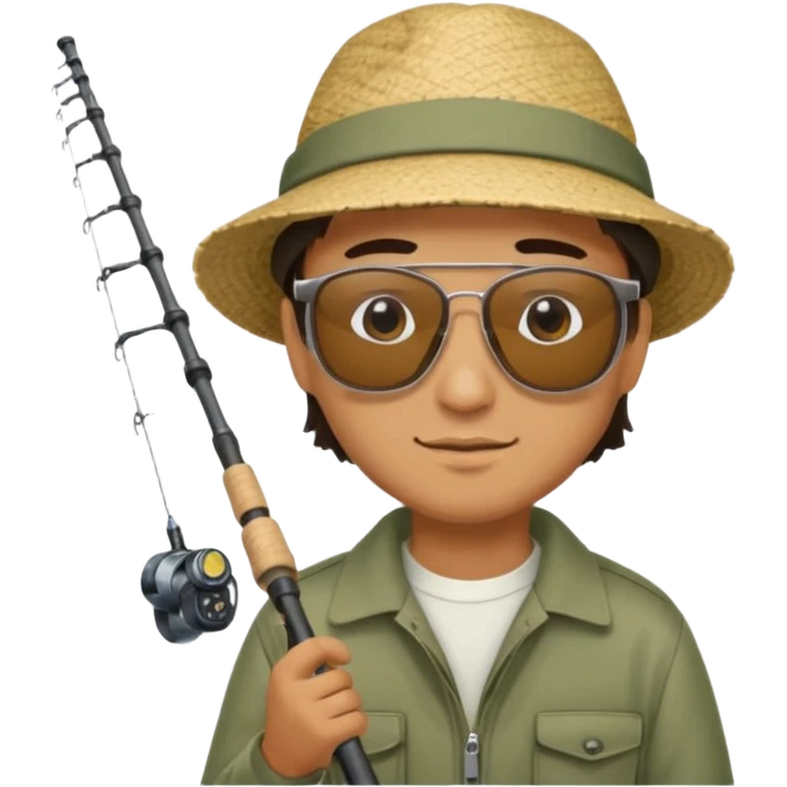a man with a fishing rod emoji