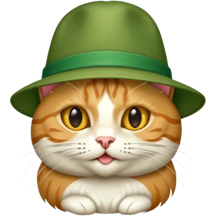 Realizza un gatto magico appena uscito dal cappello del cappellaio matto emoji