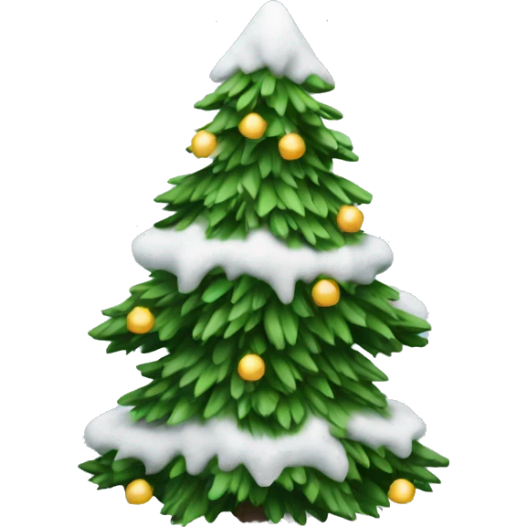 Snow on Christmas tree emoji