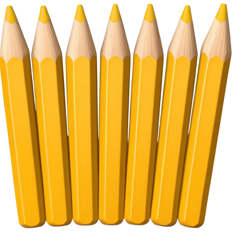 A row of pencils emoji