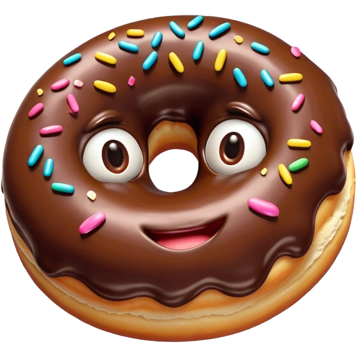 Donut with face emoji