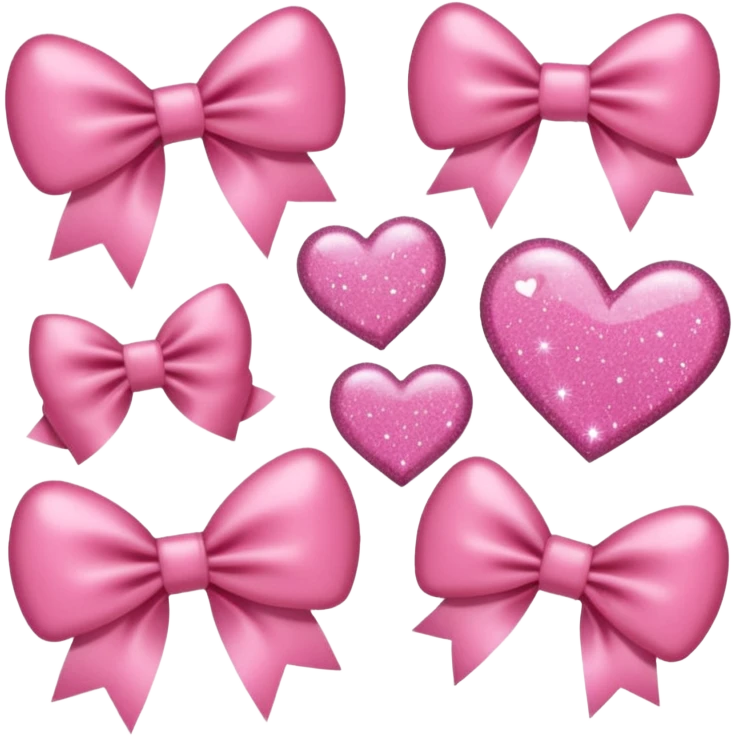 Cute coquette stickers bows, aesthetic girly stickers emoji