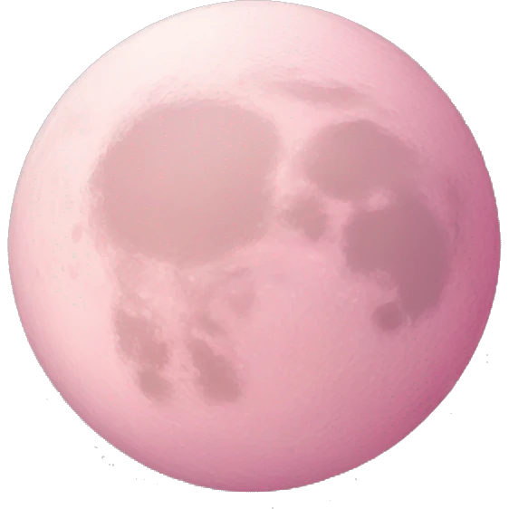 pastel pink moon emoji