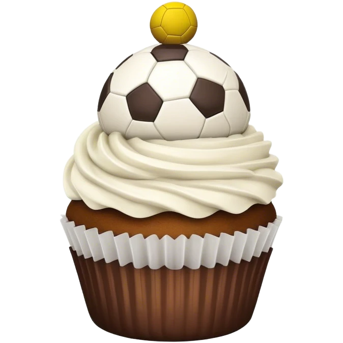 football in cupcake emoji