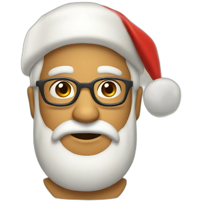 Papá Noel haciendio el pino emoji