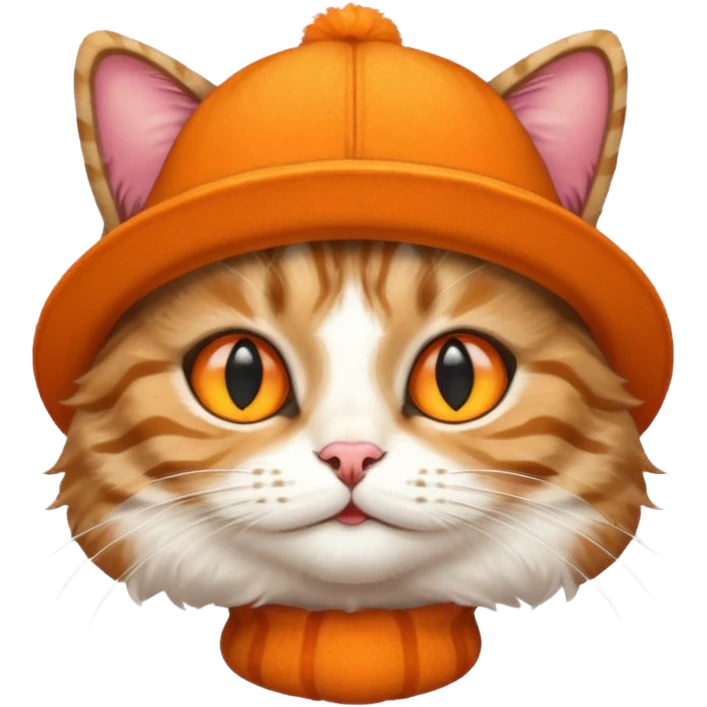 гарний коти у шляпці emoji