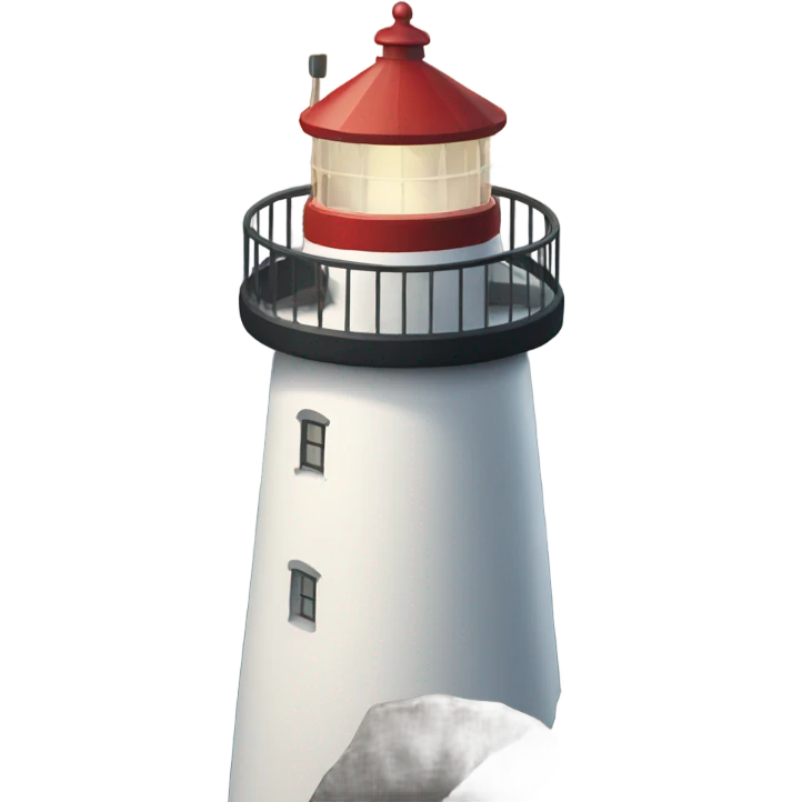 Lighthouse on cliff  emoji