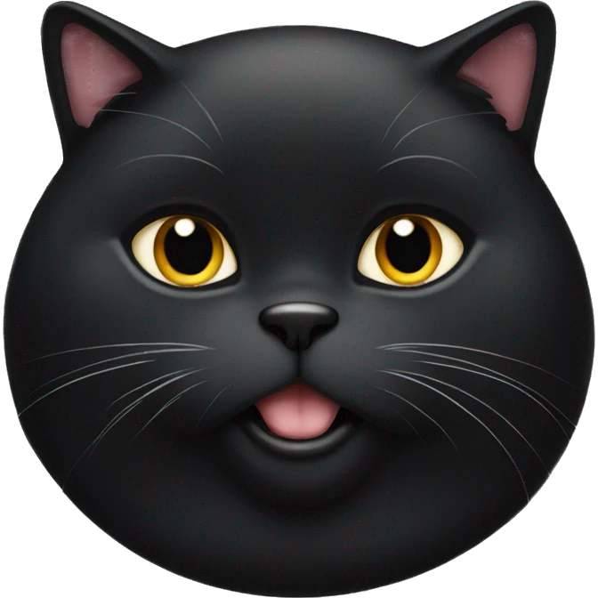 Fat black cat emoji