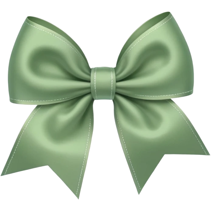 sage green ribbon bow emoji