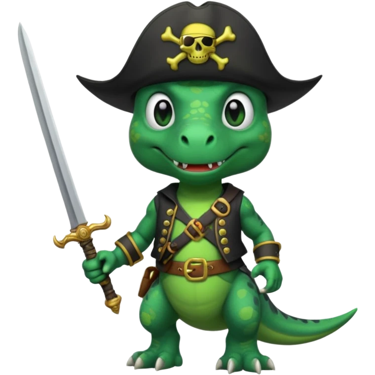 Dinosaur pirate emoji