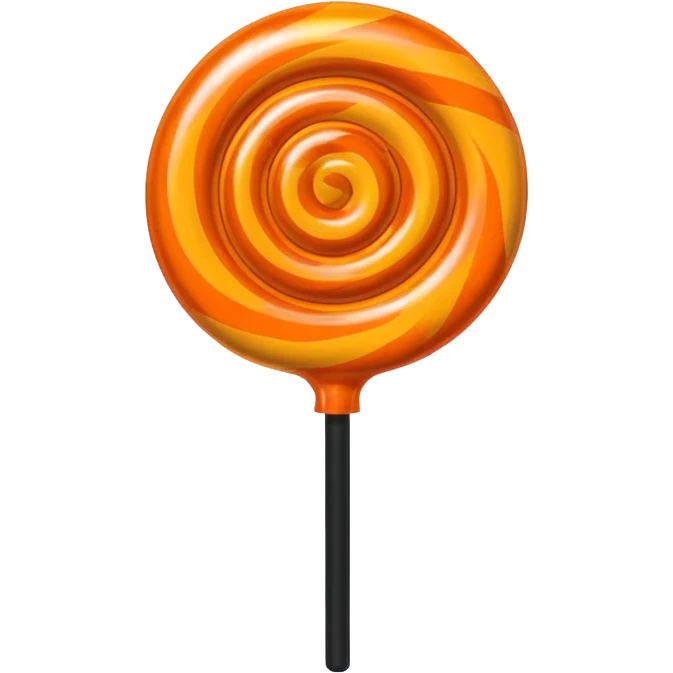   jeff koons style inflatable orange black swirl lollipop emoji