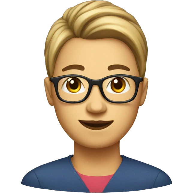 phisical education teacher whith a big nose and short hair in the sides and whith a bun at the top  emoji