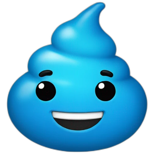 Blue poop emoji