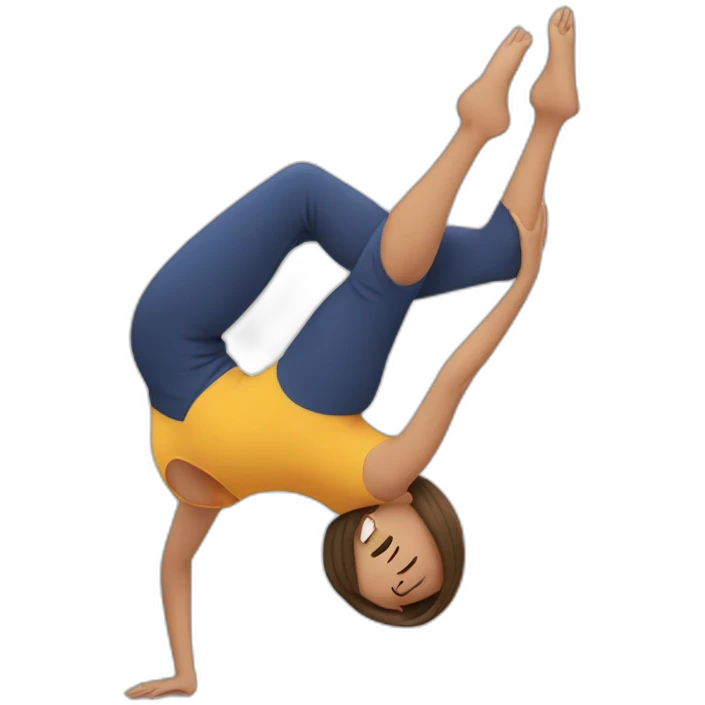 woman doing somersault emoji