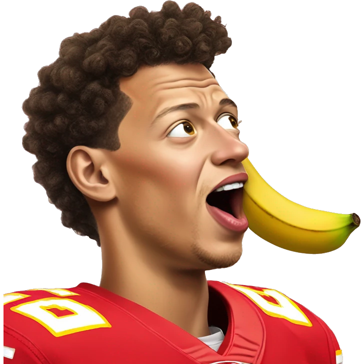 Patrick mahomes licking banana  emoji
