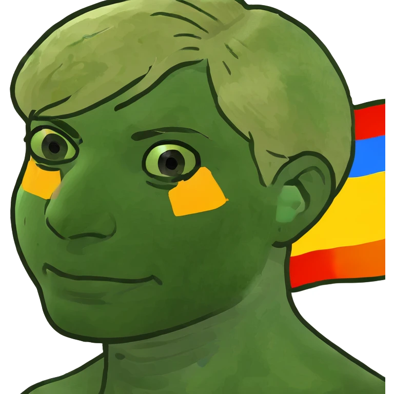 una persona rubia con una bandera gay  emoji