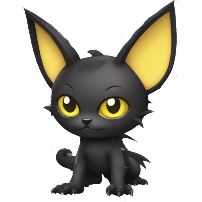 Black Punk Bat-Cat-Fakemon Full Body emoji
