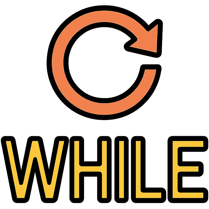 simple and clear icon representing the word 'while' emoji