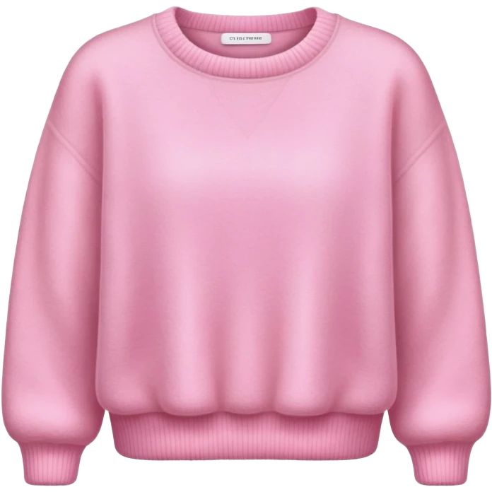 super realistic pink cashmere crop sweater isolated emoji
