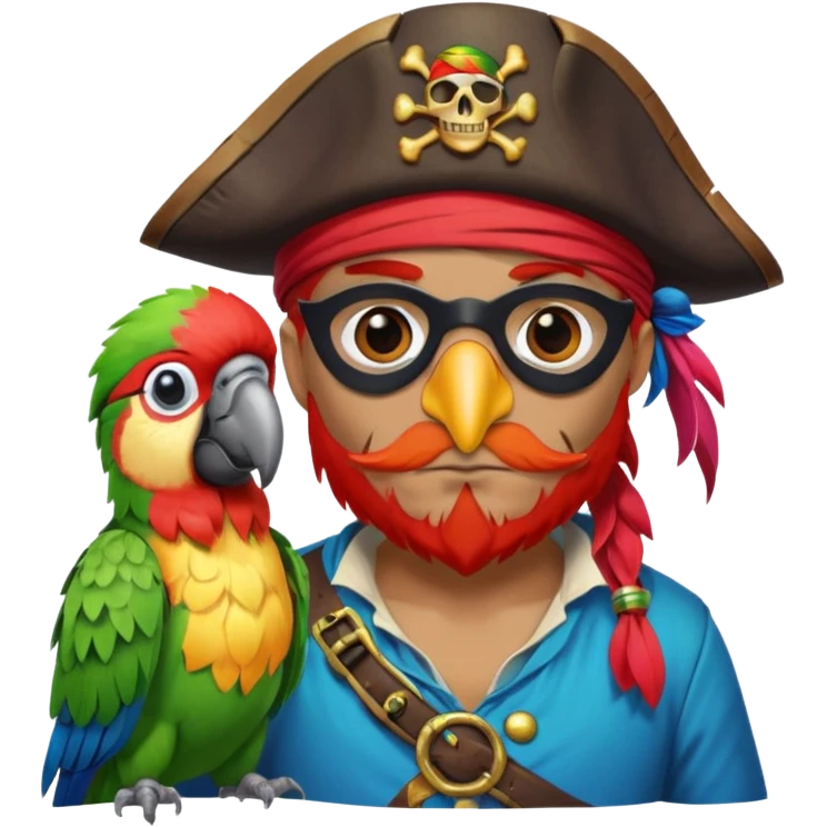pirate and parrot emoji