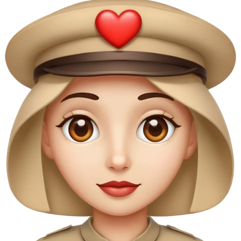 Heart eyes with hat emoji
