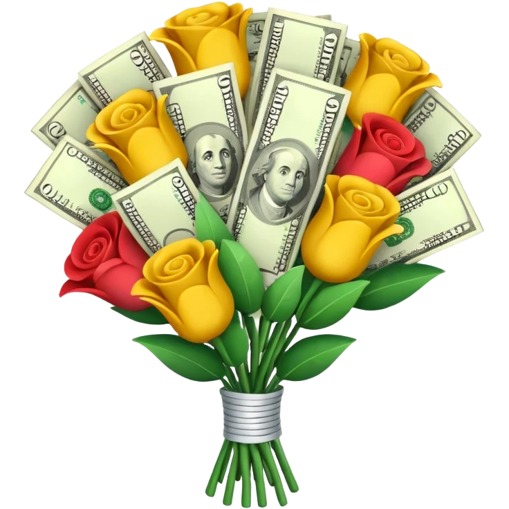 money bouquet emoji