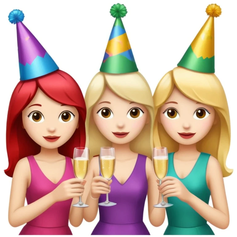 girls celebrating  emoji
