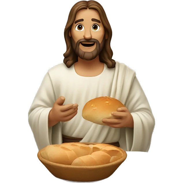 Jesus breaking bread emoji