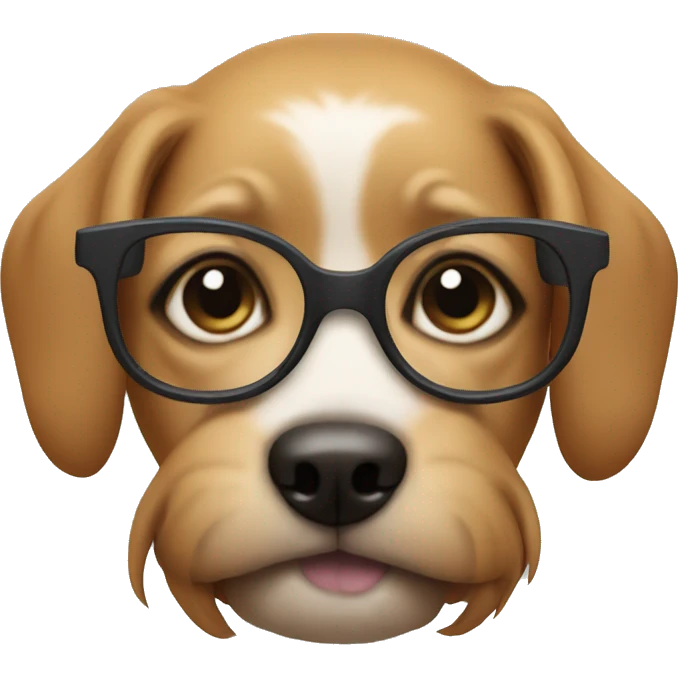 Dog with glasses  emoji