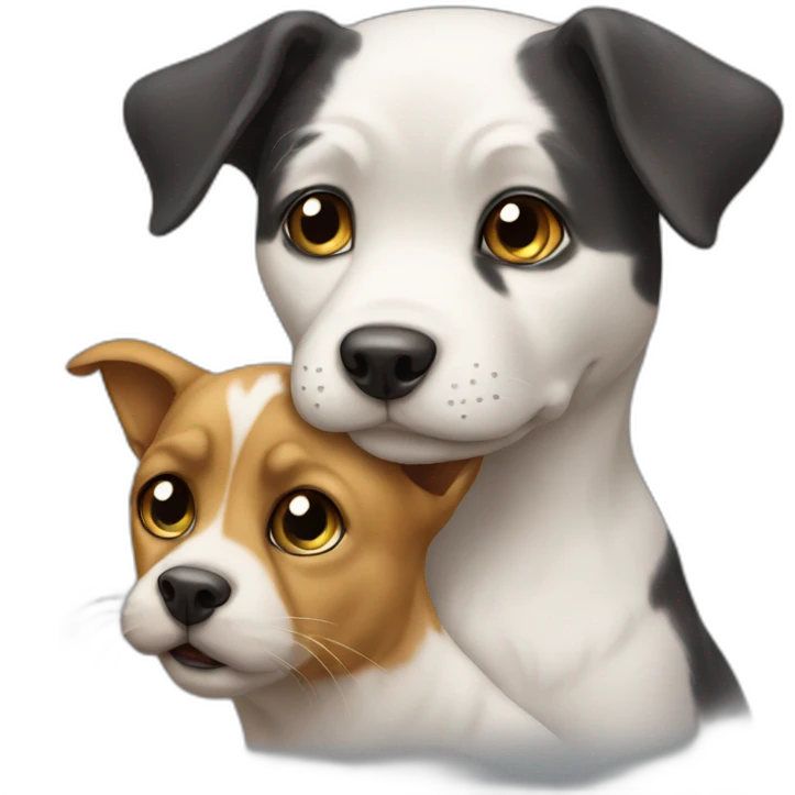 dog on cat emoji