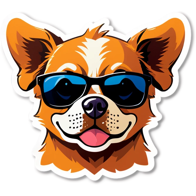 Dog with sunglasses  emoji