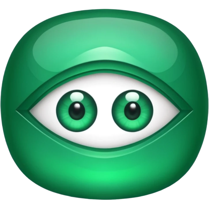 emerald with eyes  emoji
