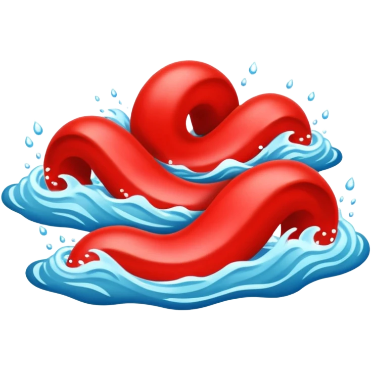 river flowing, river water red emoji