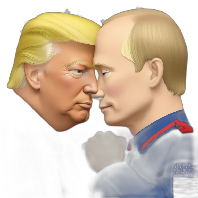trump-and-putin-kissing,-lgbtq+ friendly, positivity, inclusiveness emoji