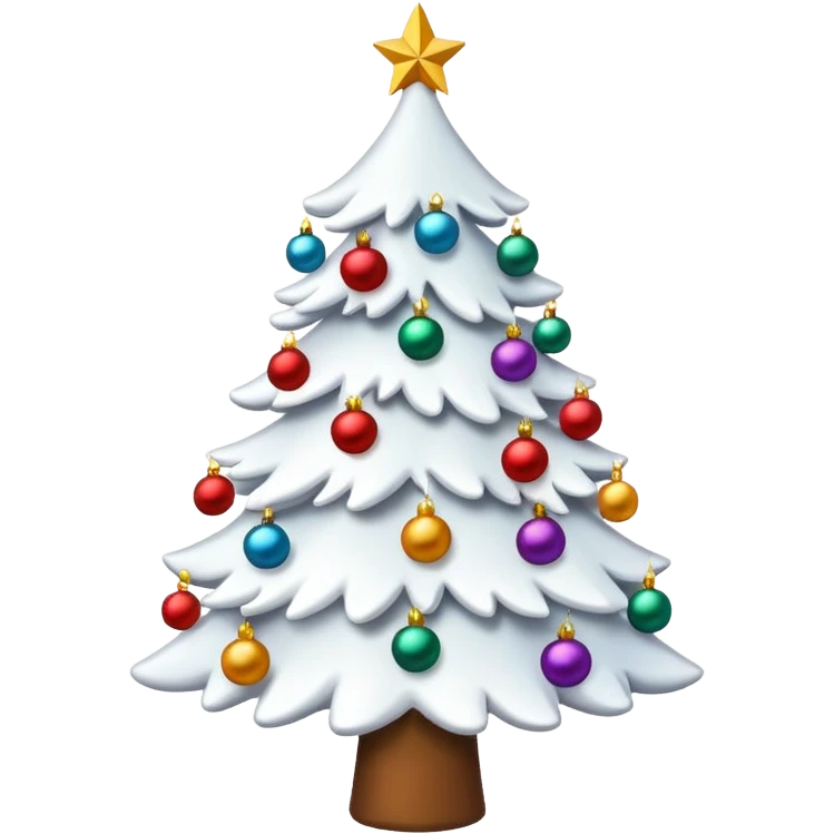   white popular christmas tree emoji